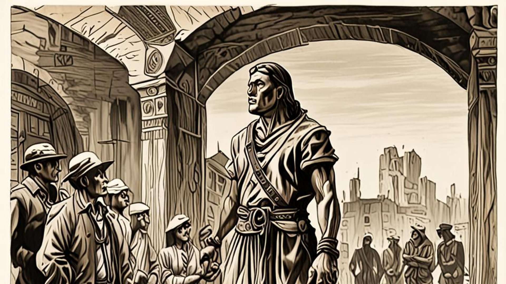 Archive room with treaty documents and historical maps