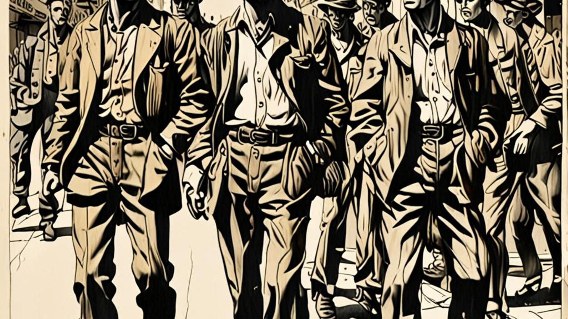 The Supreme Court building with constitutional text and judicial opinions layered in the background, rendered in sepia tones