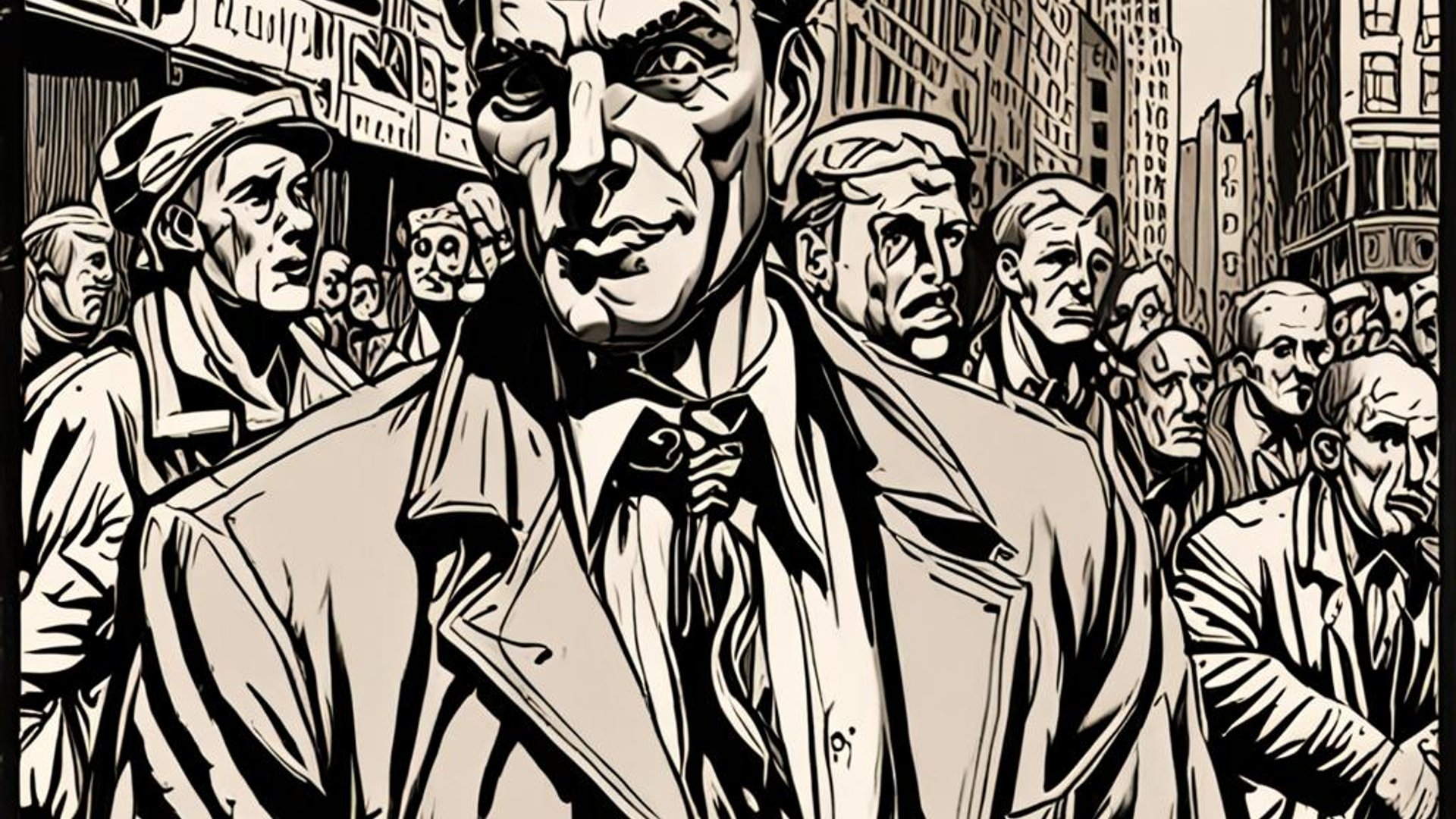 Supreme Court justices' portraits reflected in mirrors with legal documents and constitutional text layered in the composition