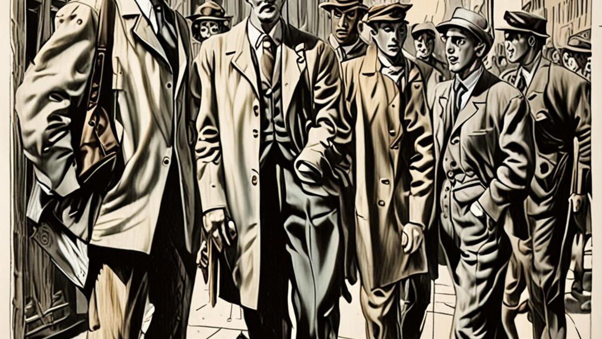 A multilingual street scene with public signage in English and Spanish, showing civic engagement and community interaction